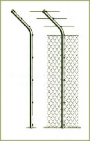 poteau rond bavolet simple